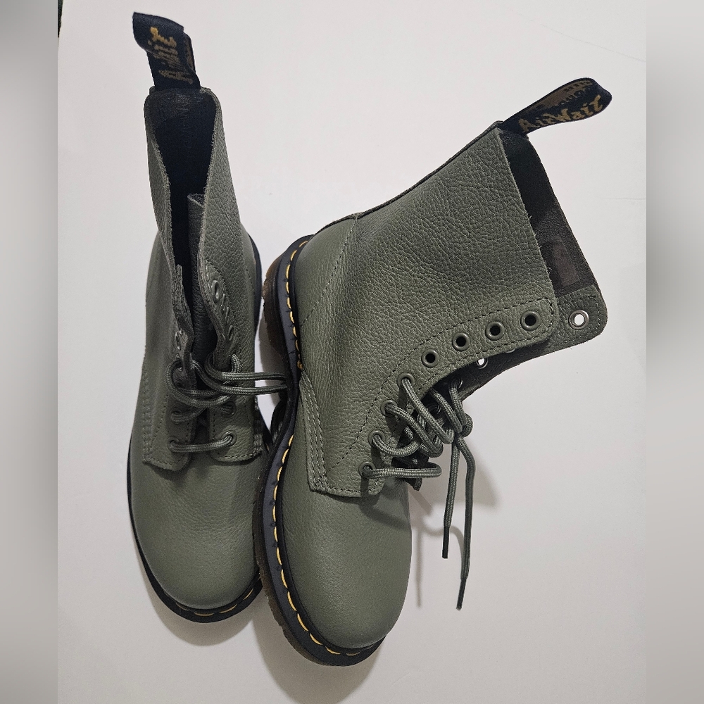 Dr. Martens Green Lace Up Boots